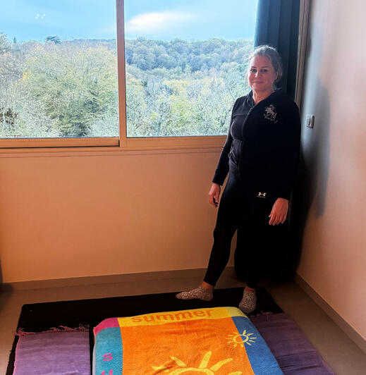 Massage room with a view